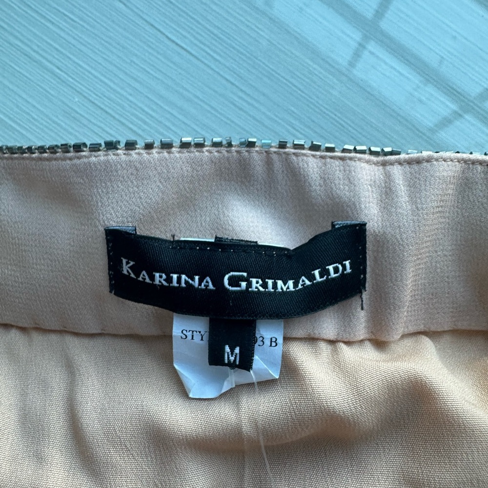Karina Grimaldi Nude Beaded Mini Skirt - Picture 8 of 10